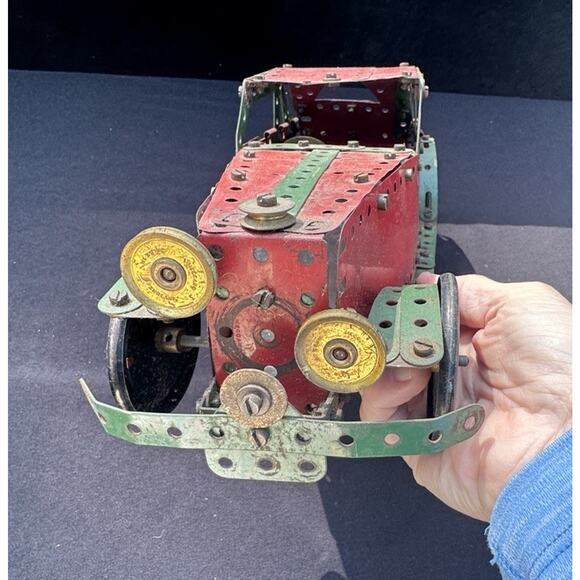 Rare Vintage Meccano scratch Car Scratch built With Key WORKS! - Picture 4 of 14